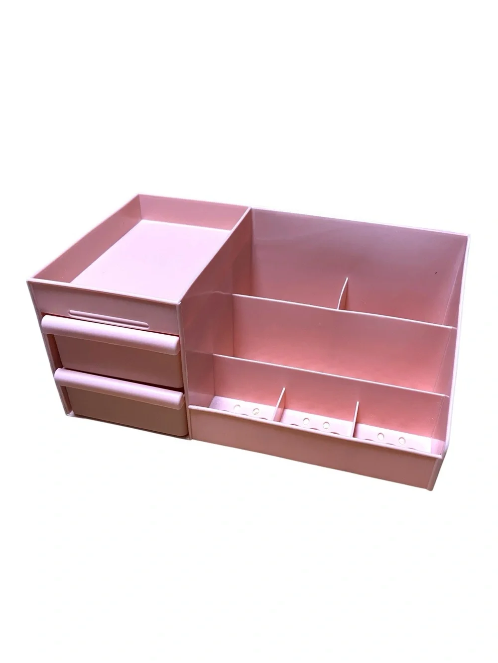 Large Makeup Cosmetic Storage Box Vanity 2 Drawer Organizer Jewelry Nail Polish